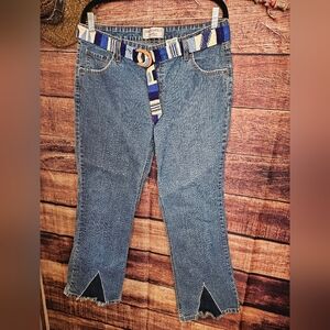 UPCYCLED ☆ HANDMADE EMBELLISHED " LEVI STRAUSS" JEANS 14 SORT